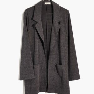 NWT MADEWELL OVERSIZED KNIT BLAZER IN GLEN PLAID